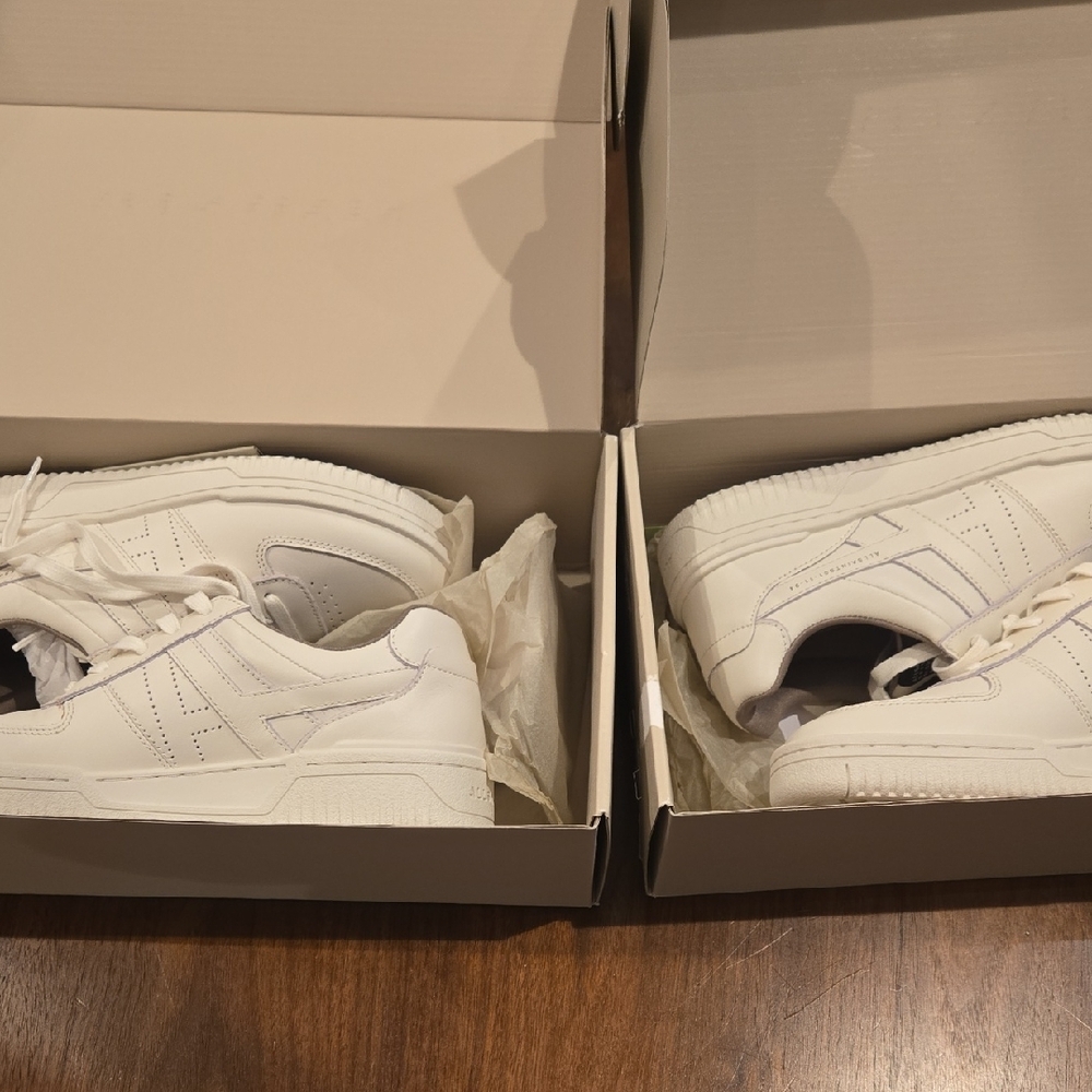 All Saints White Leather Women's Sneakers - Picture 10 of 13